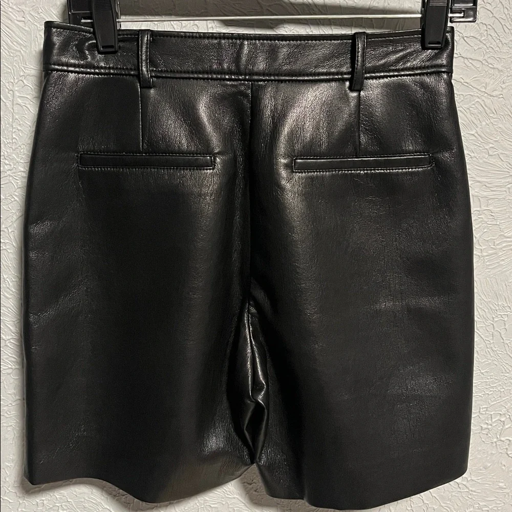 Babaton Agency Black Leather Shorts Size 4